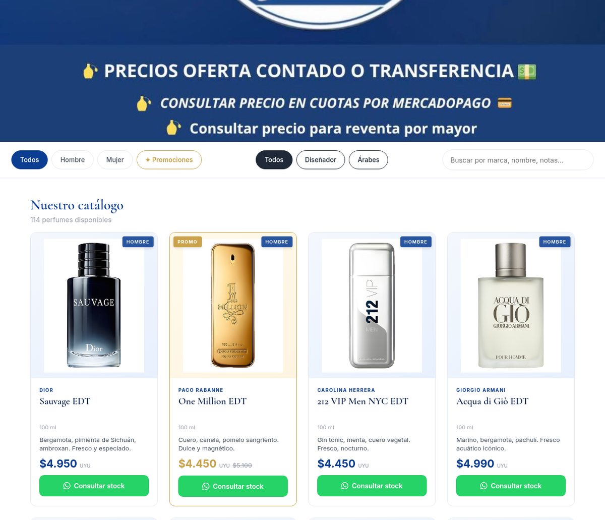 Catálogo de Salvador Perfumería